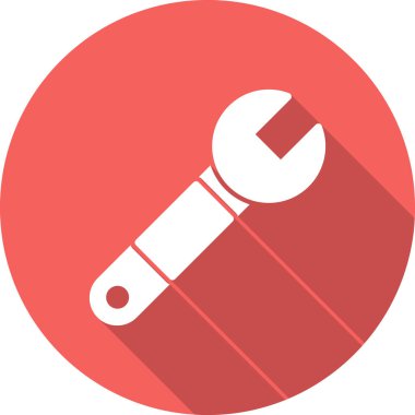 Wrench 'i onar, vektör simgesi basit illüstrasyon 