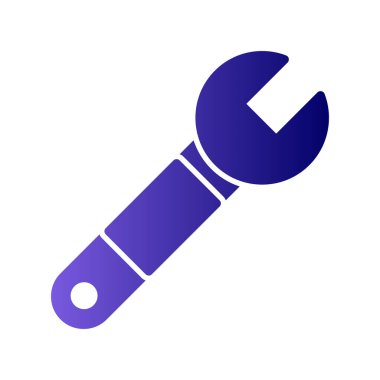 Wrench 'i onar, vektör simgesi basit illüstrasyon 