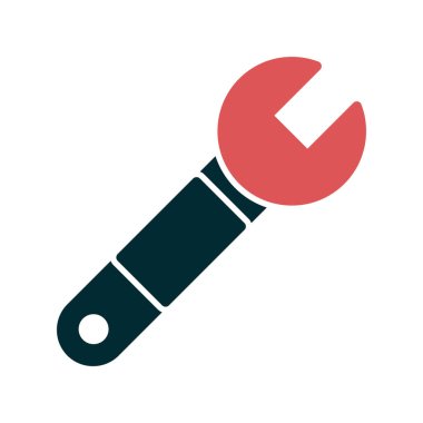 Wrench 'i onar, vektör simgesi basit illüstrasyon 