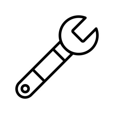 Wrench 'i onar, vektör simgesi basit illüstrasyon 