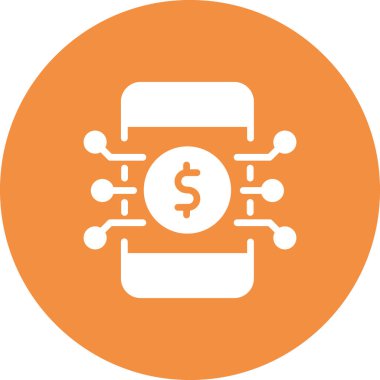 Paranın vektör düz renk simgesi  