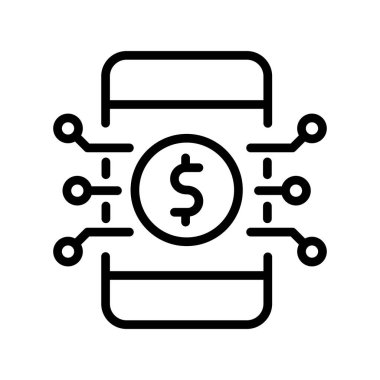 Paranın vektör düz renk simgesi  