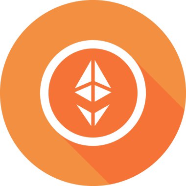 Ethereum kripto para birimi vektör simgesi simgesi 