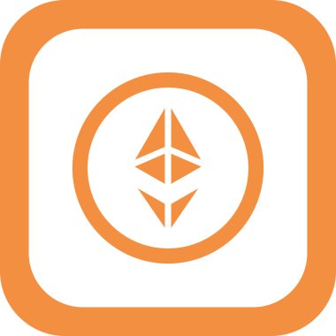 Ethereum kripto para birimi vektör simgesi simgesi 