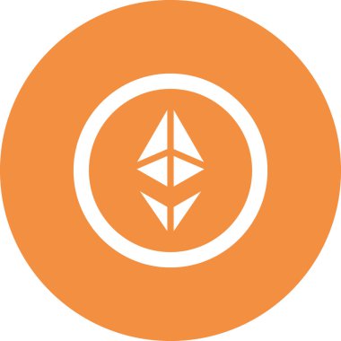 Ethereum kripto para birimi vektör simgesi simgesi 