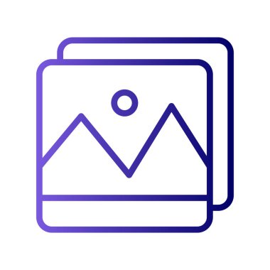 Galeri simgesi vektör çizim logo şablonu 