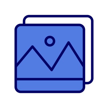 Galeri simgesi vektör çizim logo şablonu 