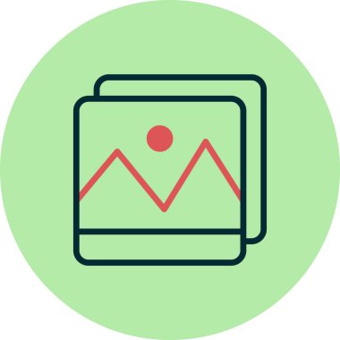 Galeri simgesi vektör çizim logo şablonu 