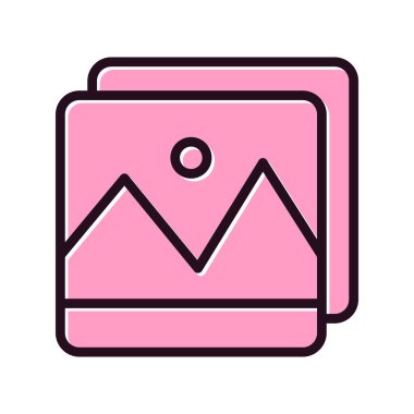 Galeri simgesi vektör çizim logo şablonu 