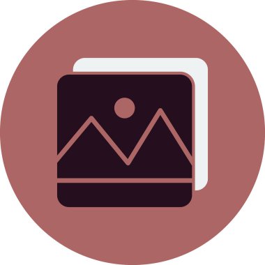 Galeri simgesi vektör çizim logo şablonu 