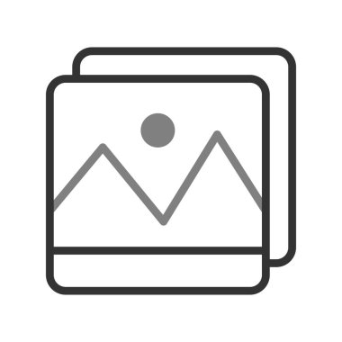 Galeri simgesi vektör çizim logo şablonu 