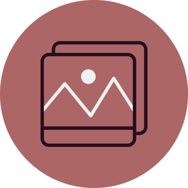 Galeri simgesi vektör çizim logo şablonu 