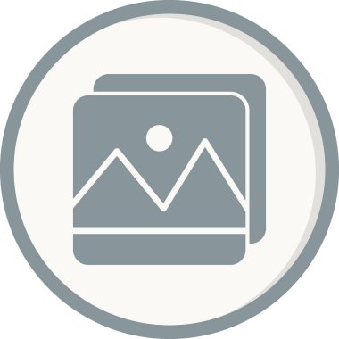 Galeri simgesi vektör çizim logo şablonu 