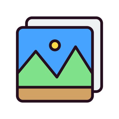 Galeri simgesi vektör çizim logo şablonu 