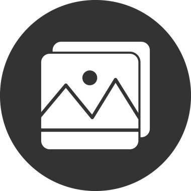 Galeri simgesi vektör çizim logo şablonu 