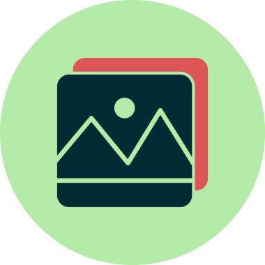 Galeri simgesi vektör çizim logo şablonu 