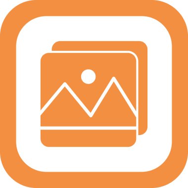 Galeri simgesi vektör çizim logo şablonu 