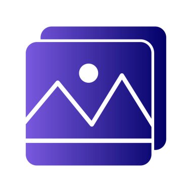 Galeri simgesi vektör çizim logo şablonu 