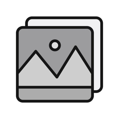 Galeri simgesi vektör çizim logo şablonu 