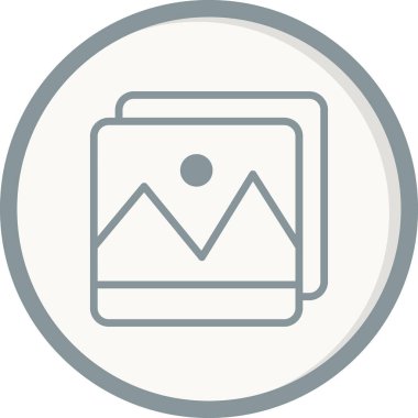 Galeri simgesi vektör çizim logo şablonu 