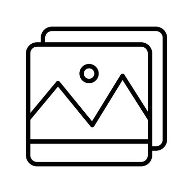 Galeri simgesi vektör çizim logo şablonu 