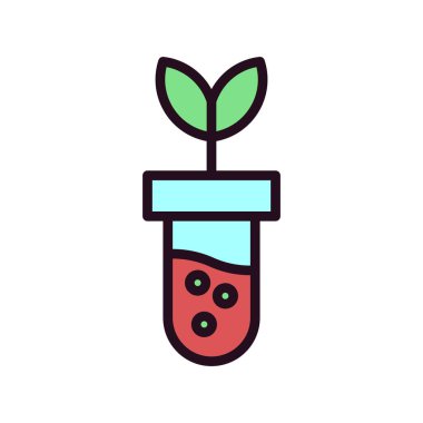 Mataradaki genetiği değiştirilmiş filiz, vektör illüstrasyonu 