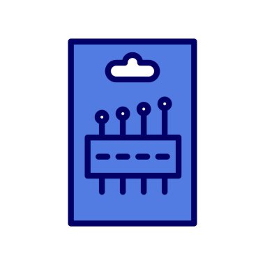 İğne paketi simgesi, vektör illüstrasyonu