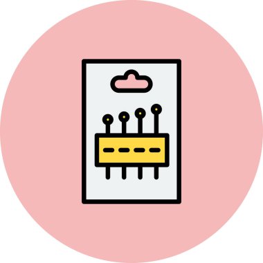 İğne paketi simgesi, vektör illüstrasyonu