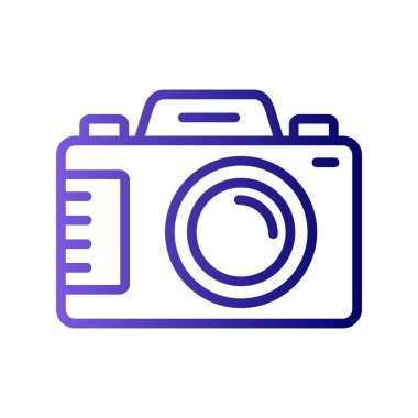 Kamera simgesi vektörü. düz biçim.