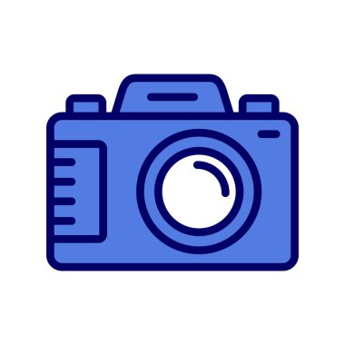 Kamera simgesi vektörü. düz biçim.