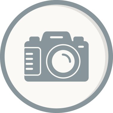 Kamera simgesi vektörü. düz biçim.