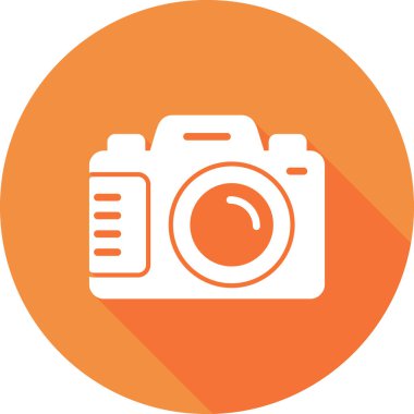 Kamera simgesi vektörü. düz biçim.