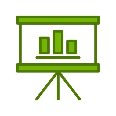 sunum simgesi vektör illüstrasyonu