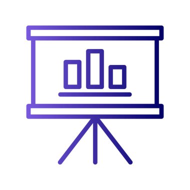 sunum simgesi vektör illüstrasyonu