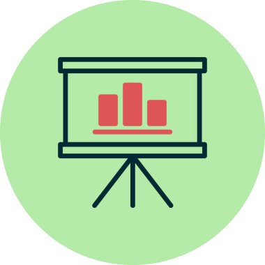 sunum simgesi vektör illüstrasyonu