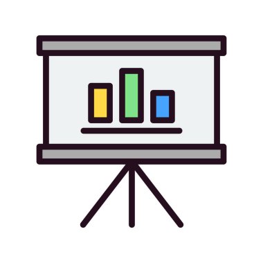 sunum simgesi vektör illüstrasyonu