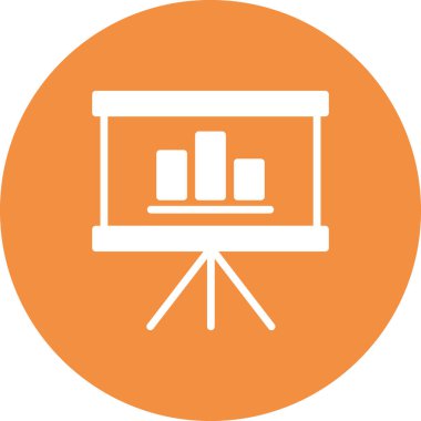 Sunum. Web simgesi basit illüstrasyon