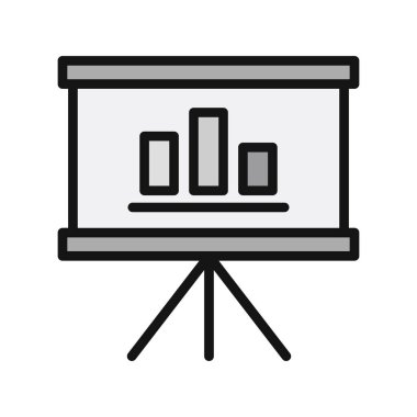 sunum simgesi vektör illüstrasyonu