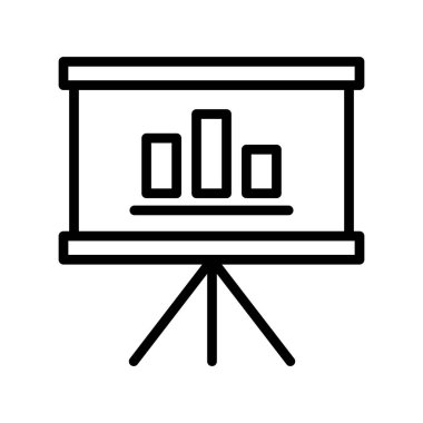 sunum simgesi vektör illüstrasyonu