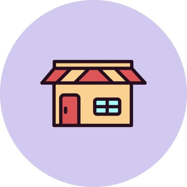 dükkan simgesi vektör çizimi tasarımı