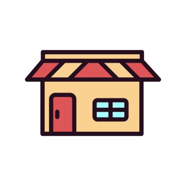 dükkan simgesi vektör çizimi tasarımı