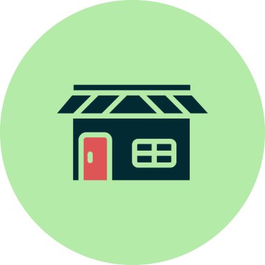 dükkan simgesi vektör çizimi tasarımı