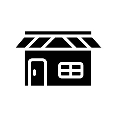 dükkan simgesi vektör çizimi tasarımı