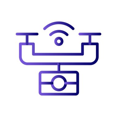 akıllı drone vektör resimleme tasarımı 