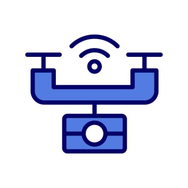 akıllı drone vektör resimleme tasarımı 
