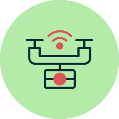 akıllı drone vektör resimleme tasarımı 