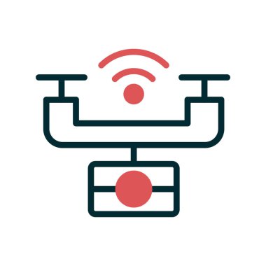 akıllı drone vektör resimleme tasarımı 