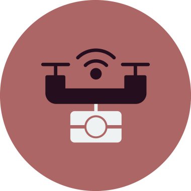 akıllı drone vektör resimleme tasarımı 