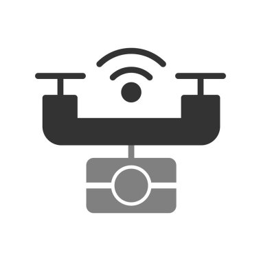 akıllı drone vektör resimleme tasarımı 