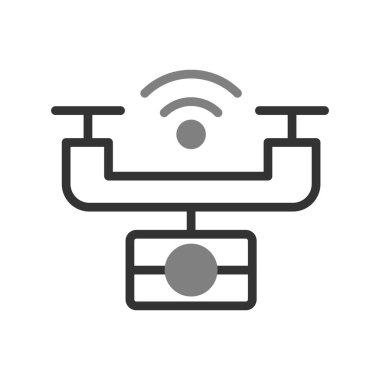 akıllı drone vektör resimleme tasarımı 